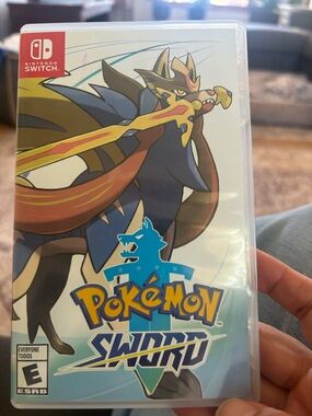 Nintendo Pokémon Sword Game Case – Blue, Yellow & Red Artwork